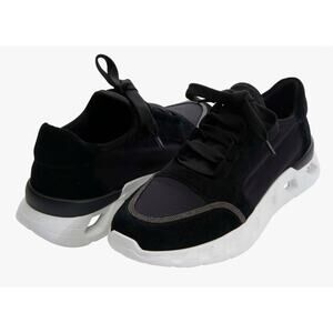 Vaneli Sport Alyce Exnula Sneaker Black Suede Sz 7 NIB Athleisure Stretch Fabric